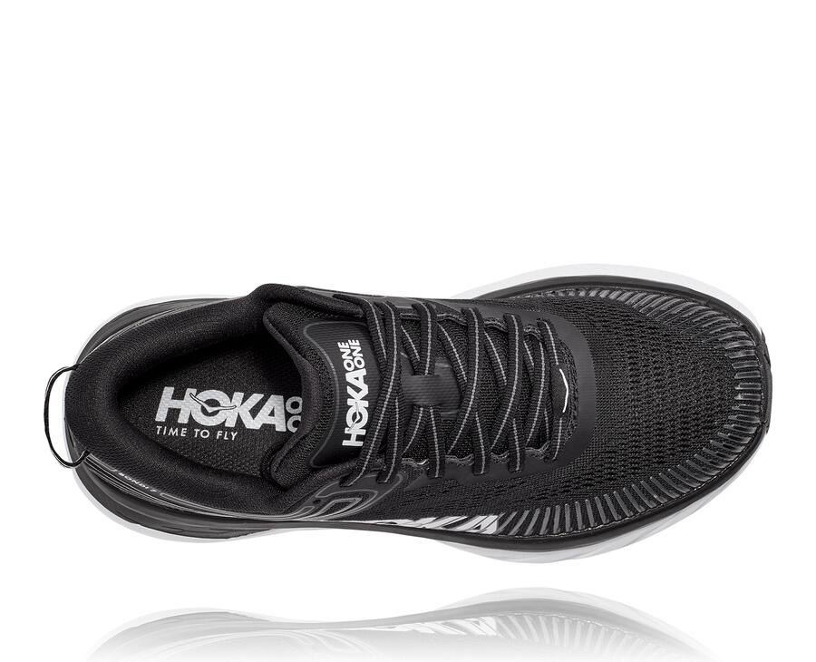 Chaussure Running Hoka One One Bondi 7 Femme - Noir/Blanche - ECO-264071